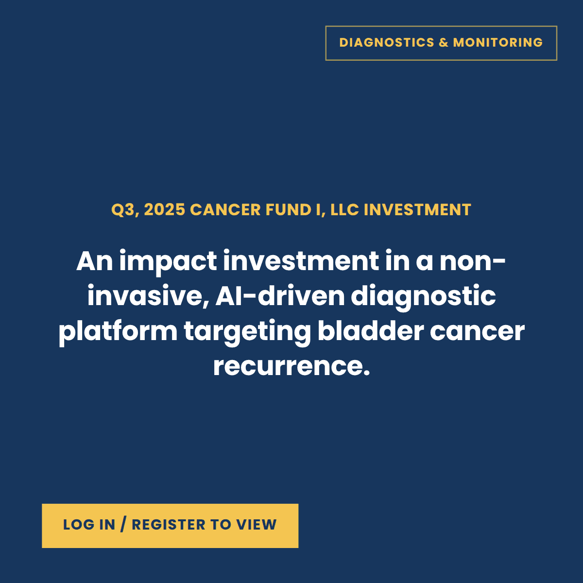 Cancer Fund I portfolio company